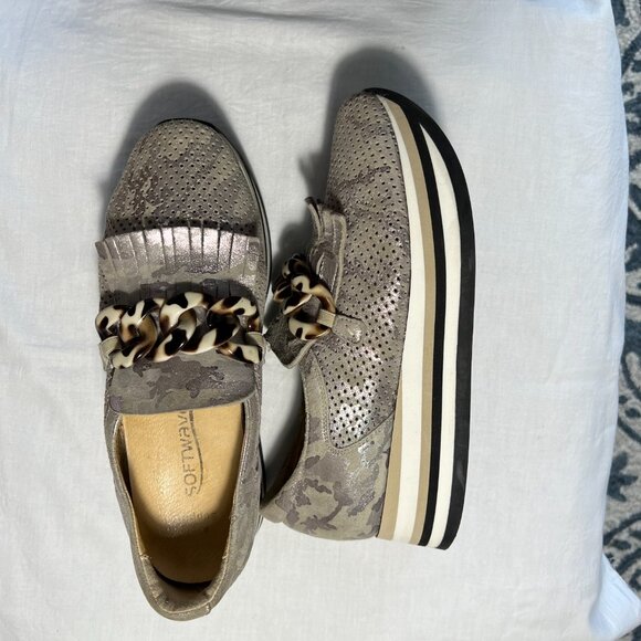 Softwaves Cadie Metallic Leather Slip On  Shoe size 38 1/2 NWOT - Picture 3 of 11